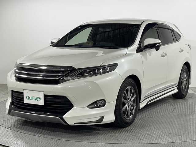 トヨタ ハリアー エレガンス 広島県 2017(平29)年 3.1万km ホワイトパールクリスタルシャイン ALPINE９型ナビ/モデリスタエアロ/パワーシート/バックカメラ/ＥＴＣ/前後ドラレコ/ＭＴモード付ＡＴシフト/フルセグ/コーナーセンサー(前後)/オートライト/フォグランプ/スマートキー/社外17インチアルミホイール(225/65/R17)/エアバッグ(運転席/助手席/サイド/カーテン)