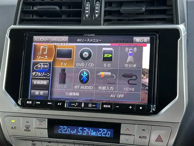 トヨタ ランドクルーザー プラド TX 埼玉県 2019(平31)年 3.6万km ホワイトパールクリスタルシャイン ワンオーナー車/モデリスタエアロ/社外20インチアルミ/（純正AW＋夏タイヤ車載）/社外ナビTV/アルパインフリップダウンモニター/バックカメラ/LEDヘッドライト/衝突軽減ブレーキ/レーダークルーズコントロール/プッシュスタート/スマートキー/保証書付整備手帳/取扱説明書