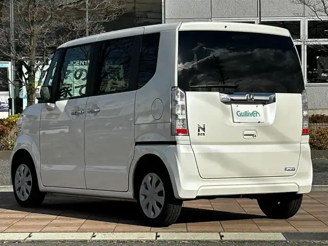 ホンダ Ｎ ＢＯＸ G ターボ SSパッケージ 福島県 2016(平28)年 7.3万km プレミアムホワイトパールⅡ 純正ナビゲーション/型番：VXM-174VFXi/【CD/DVD/SD/BT/TV】/バックカメラ/ビルトインETC/両側電動スライドドア/前席シートヒーター/パドルシフト/クルーズコントロール/シートバックテーブル/リアドアシェード/HIDオートライト/スチールホイール＋スタドッレスセット車載/155/65R14/純正フロアマット