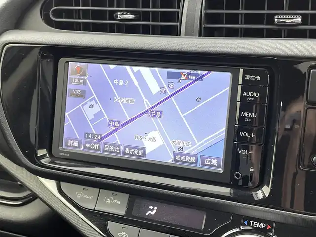 トヨタ アクア S スタイルブラック 福井県 2016(平28)年 4.4万km ダークブルーマイカ スマートキー/純正ナビ（ワンセグTV/BT）/純正フロアマット/純正ホイールキャップ/バックカメラ/ETC/前後ドライブレコーダー(TZ-D205W)/トヨタセーフティーセンス/衝突軽減ブレーキ/レーンキープアシスト/オートライト/電動格納ミラー