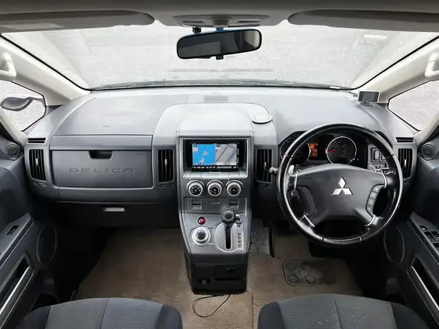 三菱 デリカＤ：５ G－Power package 道央・札幌 2007(平19)年 15万km ディープブラックマイカ ４WD/社外HDDナビ/AM/FM/DVD/CD/アクティブスタビリティコントロール/クルーズコントロール/バックカメラ/ドライブレコーダー/片側パワースライドドア/革巻きステアリング/パドルシフト/MTモード付AT/スマートキー/ハロゲンヘッドライト/オートライト/フォグランプ/電動格納ミラー/ウィンカーミラー/純正フロアマット/ドアバイザー/レーダー探知機