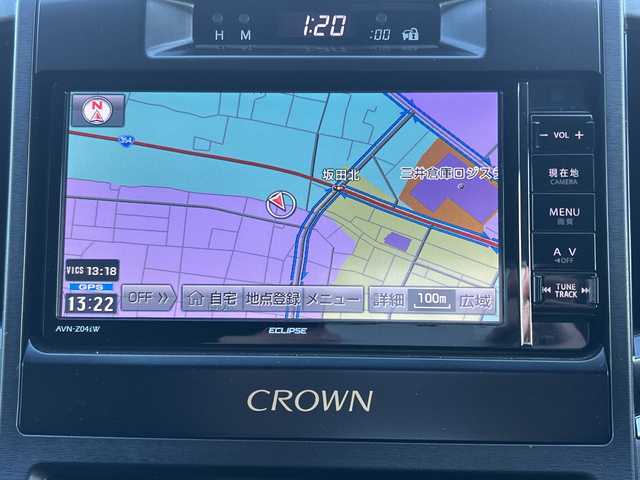 トヨタ クラウン アスリート S 群馬県 2015(平27)年 2.5万km ホワイトパールクリスタルシャイン ワンオーナー/社外SDナビ/　(AM/FM/DISC/SD/BT/TV)/バックカメラ/クルーズコントロール/ETC/HIDヘッドライト/LEDフォグライト/社外マフラーカッター/純正フロアマット/純正ドアバイザー/ドアミラーヒーター/革巻きステアリング/D/N側パワーシート/電動格納ミラー/保証書/スペアキー