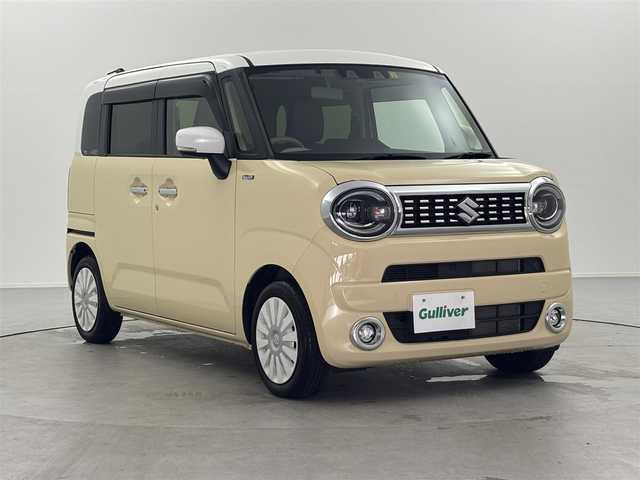 スズキ ワゴンＲ スマイル HYBRID X 福井県 2022(令4)年 3.5万km シフォンアイボリーメタリック 純正SDナビ【CN-RZ865】/　Bluetooth、CD、DVD、USB、TV/ビルトインＥＴＣ/両側パワースライドドア/リアパーキングセンサー/シートヒーター【Ｄ席のみ】/LEDフォグランプ/USB充電口×２/アイドリングストップ/純正フロアマット/ドアバイザー/デュアルカメラブレーキサポート/横滑り防止機能/レーンキープアシスト/盗難防止装置