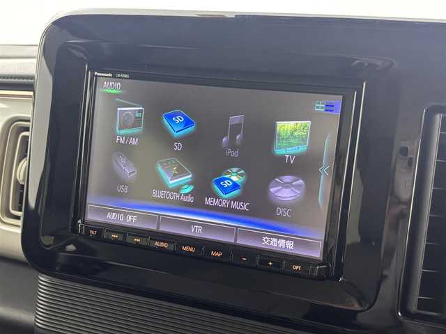 スズキ ワゴンＲ スマイル HYBRID X 福井県 2022(令4)年 3.5万km シフォンアイボリーメタリック 純正SDナビ【CN-RZ865】/　Bluetooth、CD、DVD、USB、TV/ビルトインＥＴＣ/両側パワースライドドア/リアパーキングセンサー/シートヒーター【Ｄ席のみ】/LEDフォグランプ/USB充電口×２/アイドリングストップ/純正フロアマット/ドアバイザー/デュアルカメラブレーキサポート/横滑り防止機能/レーンキープアシスト/盗難防止装置