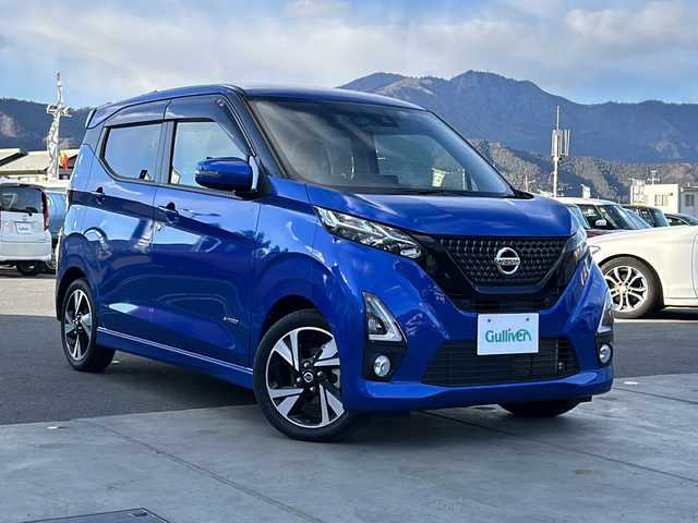 日産 デイズ HWS G ターボ プロパイロットED 山梨県 2020(令2)年 2万km オーシャンブルーP 純正8インチナビ/地デジTV/純正CD/DVD/Bluetooth/バック/全方位カメラ/プロパイロット/ドライブレコーダー/スマートキー/純正15インチAW/LEDヘッドライト/ETC