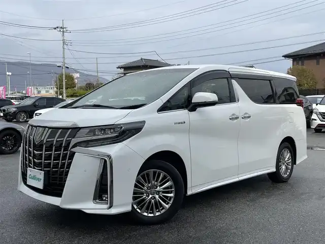 トヨタ アルファードハイブリット S タイプゴールド 山梨県 2020(令2)年 5万km ホワイトパールクリスタルシャイン JBLプレミアムサウンド/純正フリップダウンモニター/純正ディスプレイオーディオ/Bluetooth接続/フルセグTV/全方位カメラ/ETC2.0/ハーフレザー調シート/プリクラッシュセーフティシステム/レーンキープアシスト/ブラインドスポットモニター/オートマチックハイビーム/レーダークルーズコントロール/スペアキー1本/保証書