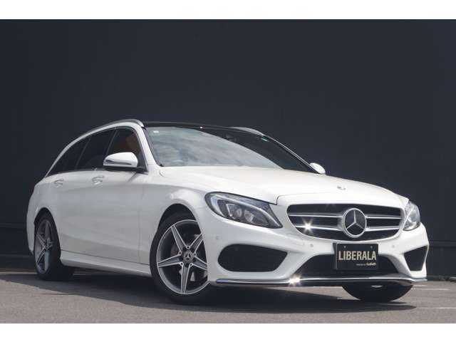 メルセデス・ベンツ Ｃ１８０ ステーションW ローレウスED 茨城県 2018(平30)年 3.1万km 白 純正HDDナビゲーション/バックカメラ/フルセグTV/ETC/運転席パワーシート/前席シートヒーター/パドルシフト/ブラックレザー/パノラミックスライディングルーフ/18インチ純正アルミホイール