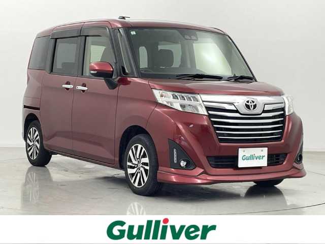 トヨタ ルーミー カスタムG 熊本県 2019(平31)年 3.1万km ファイアークォーツレッドM 禁煙車　/純正ナビ（ＣＤ・ＤＶＤ・フルセグ・ＢＴ・ＳＤ）/バックカメラ　/両側パワースライドドア　/前後クリアランスソナー　/クルーズコントロール　/衝突軽減ブレーキ　/レーンキープアシスト　/横滑り防止/純正フロアマット/純正１４インチAW/オートライト/オートマチックハイビーム/フォグライト/スマートキー/プッシュスタート/スペアキー1本