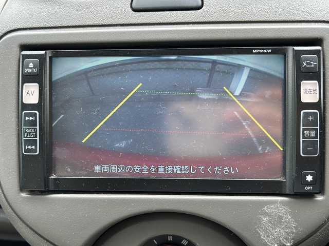 日産 マーチ 12X 福島県 2010(平22)年 7.3万km バーニングレッド 純正ナビ/(TV&BT&DVD.CD&AM.FM)/現状ナビ＆ワンセグ使用できます/ＥＴＣ/社外15inアルミホイール/ハロゲンライト/電動格納ミラー/スマートキー/プッシュスタート/Ｗエアバッグ/エンジンスターター/ＡＢＳ/ドアバイザー/純正フロアマット/保証書/取扱説明書