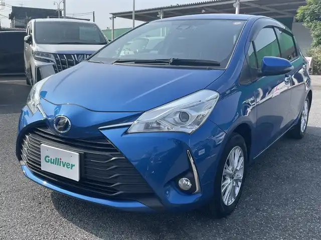 トヨタ ヴィッツ ハイブリッド U 千葉県 2019(平31)年 1.9万km コバルトブルーメタリック ワンオーナー/トヨタセーフティーセンス/・プリクラッシュセーフティー/・レーンキープアシスト/・オートマチックハイビーム/純正SDナビ【NSZT-W68T】/・CD/DVD/MSV/Bluetooth/フルセグ/バックカメラ/クルーズコントロール/スマートキー/純正ドライブレコーダー【DRT-H68A】/運転席シートヒーター/純正LEDヘッドライト/フォグランプ/本革巻きステアリング/ドアバイザー/純正15インチアルミホイール/新車時保証書