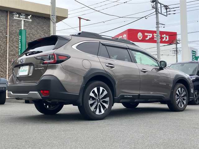 スバル アウトバック リミテッドEX 静岡県 2023(令5)年 0.6万km ベージュ エンジンスタートボタン/パワーステアリング/パワーウィンドウ/4WD/パドルシフト/スマートキー/スペアキー１本/オートエアコン/クルーズコントロール/ETC/USB入力端子/バック・サイドカメラ/純正11.6インチナビ(BT/フルセグ)/電動リアゲート/純正フロアマット/D席N席パワーシート/全席シートヒーター/ルーフレール/純正アルミホイール/ABS/横滑り防止装置/コーナーセンサー/レーンキープアシスト/盗難防止装置/オートライト/LEDヘッドライト/Wプラスサイドエアバック/衝突軽減システム/新世代アイサイト/ステアリングヒーター/デジタルインナーミラー