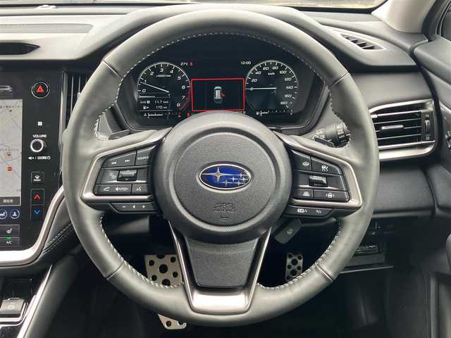 スバル アウトバック リミテッドEX 静岡県 2023(令5)年 0.6万km ベージュ エンジンスタートボタン/パワーステアリング/パワーウィンドウ/4WD/パドルシフト/スマートキー/スペアキー１本/オートエアコン/クルーズコントロール/ETC/USB入力端子/バック・サイドカメラ/純正11.6インチナビ(BT/フルセグ)/電動リアゲート/純正フロアマット/D席N席パワーシート/全席シートヒーター/ルーフレール/純正アルミホイール/ABS/横滑り防止装置/コーナーセンサー/レーンキープアシスト/盗難防止装置/オートライト/LEDヘッドライト/Wプラスサイドエアバック/衝突軽減システム/新世代アイサイト/ステアリングヒーター/デジタルインナーミラー