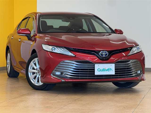 トヨタ カムリ G 群馬県 2017(平29)年 5.8万km エモーショナルレッド トヨタセーフティセンス/・プリクラッシュセーフティ/・レーンディパーチャーアラート/・レーダークルーズコントロール/・オートマチックハイビーム/・TPWS/純正SDナビ/　　フルセグ/    BT/AM/FM/SD/CD/DVD/MSV/バックカメラ/LEDオートライト/フォグランプ/D席パワーシート/純正17インチAW/MTモード付AT/革巻きステアリング/ステアリングスイッチ/アイドリングストップ/オートホールド/電動パーキングブレーキ/デュアルAAC/横滑り機能/サイドカーテンエアバッグ/スマートキー/ビルトインETC