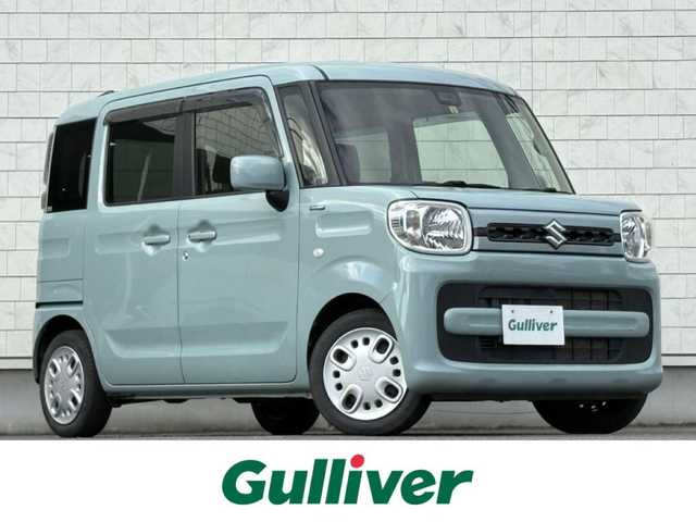 スズキ スペーシア HYBRID G 岩手県 2020(令2)年 3.2万km オフブルーM 禁煙車/ワンオーナー/4WD/社外エンジンスターター/運転席側シートヒーター/デュアルセンサーブレーキサポート/衝突軽減システム/リアコーナーセンサー/レーンキープアシスト/横滑り防止装置/カロッツェリア1DINオーディオ/→Bluetooth/CD/FM/AM/AUX/USB/オートライト/〇プッシュスタート/〇電動格納ミラー/〇ドアバイザー/〇フロアマット/〇シガーソケット/スマートキー/スペアキー/冬タイヤ社外アルミホイール車載/→6mm×4本