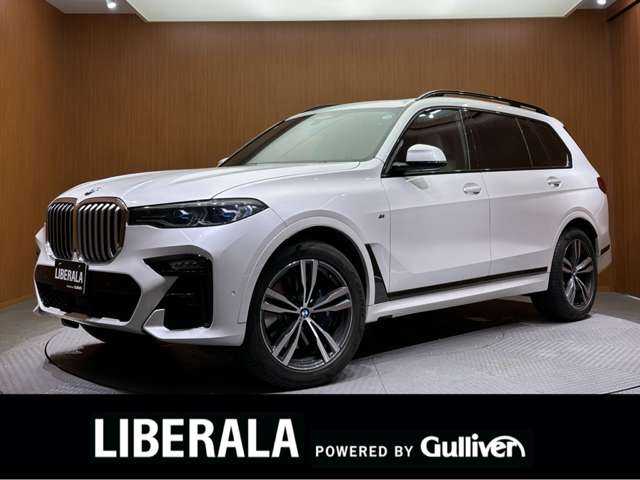 ＢＭＷ Ｘ７ xDrive35d Mスポーツ 千葉県 2019(令1)年 4.8万km ミネラルホワイト ６人乗り　/スカイラウンジパノラマＳＲ　/白革シート　/ｈａｒｍａｎｋａｒｄｏｎ　/ＨＵＤ　/ＡＣＣ　/ナビ　/ＴＶ　/３６０°　/Ｂｌｕｅｔｏｏｔｈ接続　/パーキングアシスト　/アッシュグレインシルバーウッドトリム