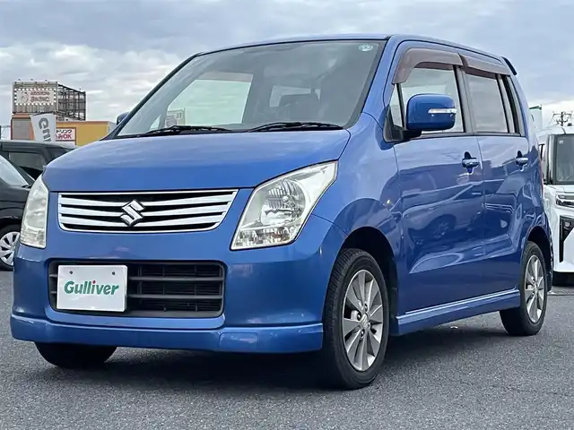 スズキ ワゴンＲ リミテッド 広島県 2011(平23)年 8.2万km パールメタリックカシミールブルー ワンオーナー/社外メモリナビ/フルセグTV/盗難防止装置/オートライト/プッシュスタート/スペアキー/スマートキー/純正14インチアルミホイール/純正フロアマット/HIDライト/保証書有り/取扱説明書有り
