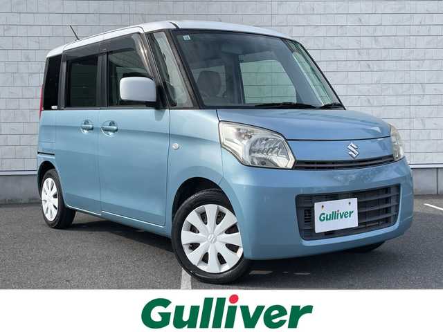 スズキ スペーシア X 栃木県 2013(平25)年 8万km フィズブルーパールメタリック/ホワイト ワンオーナー/KENWOODオーディオ/社外スタッドレスタイヤ有/盗難防止装置/ベンチシート/プッシュスタート/スマートキー/ドアバイザー/両側スライドドア/片側パワースライドドア/純正フロアマット/取扱説明書/保証書