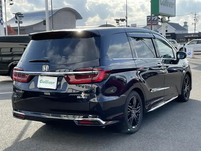 ホンダ オデッセイ ハイブリッド e:HEVアブソルート EX 長崎県 2022(令4)年 3.8万km プレミアムヴィーナスブラックP ワンオーナー/純正SDナビ/CD/DVD/BT/HDMI/フルセグTV/全方位カメラ/ハーフレザーシート/前席パワーシート/前席シートヒーター/ホンダセンシング/レーダークルーズコントロール/レーンキープアシスト/両側パワースライドドア/ブラインドスポットモニター/ナビ連動ドライブレコーダー/ビルトインETC