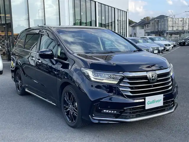 ホンダ オデッセイ ハイブリッド e:HEVアブソルート EX 長崎県 2022(令4)年 3.8万km プレミアムヴィーナスブラックP ワンオーナー/純正SDナビ/CD/DVD/BT/HDMI/フルセグTV/全方位カメラ/ハーフレザーシート/前席パワーシート/前席シートヒーター/ホンダセンシング/レーダークルーズコントロール/レーンキープアシスト/両側パワースライドドア/ブラインドスポットモニター/ナビ連動ドライブレコーダー/ビルトインETC