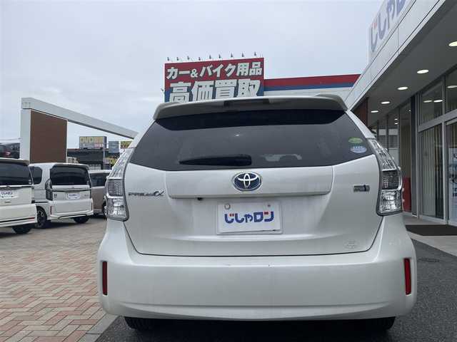 トヨタ プリウス α S チューンブラック 千葉県 2014(平26)年 10万km ホワイトパールクリスタルシャイン (株)IDOMが運営する【じしゃロン八千代店】の自社ローン対象車両になります。こちらは現金またはオートローンご利用時の価格です。自社ローンご希望の方は別途その旨お申付け下さい/純正ナビ（CD・DVD・BT接続可）/フルセグテレビ/バックカメラ/ETC/フォグランプ
