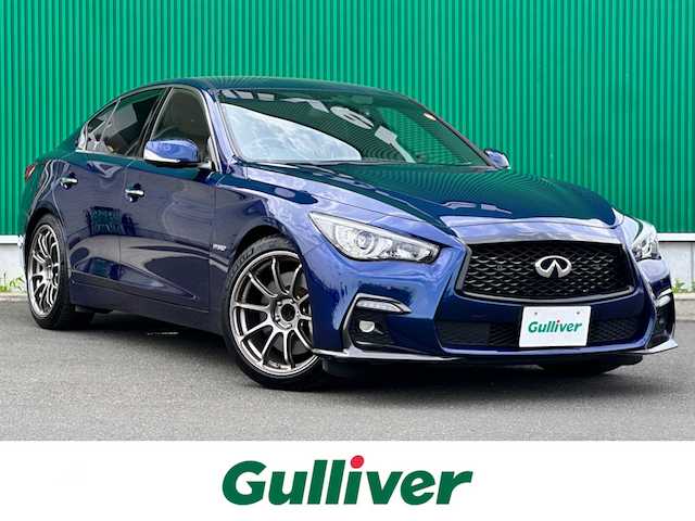 日産 スカイライン ハイブリッド 350GT Type SP 宮城県 2018(平30)年 6.4万km オーロラフレアブルーパール 前方衝突予測警報/後側方衝突防止支援システム/後側方車両検知警報/ハイビームアシスト/アクティブAFS/車間距離維持支援システム/インテリジェントクルーズコントロール/インテリジェントエマージェンシーブレーキ/車線逸脱防止支援システム/車線逸脱警報/インテリジェントアラウンドビューモニター/コーナーセンサー/ダイレクトアダプティブステアリング/アクティブレーンコントロール/純正ナビ/・CD/DVD/・Bluetooth/・フルセグTV/・USB端子/ビルトインETC/ドライブレコーダー/GPSレーダー探知機（AR-333）/レザーシート/シートヒーター/パワーシート/革巻きステアリング/パドルシフト/ステアリングスイッチ/LEDヘッドランプ/フォグランプ/オートライト/スマートキー＆プッシュスタート/エンジンスターター/電動格納ミラー/社外19インチAW（ADVAN Raing）/純正フロアマット/W/サイド/カーテンエアバッグ