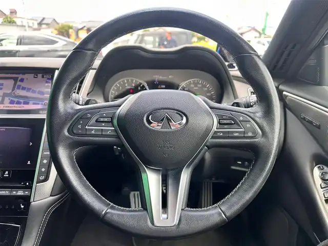 日産 スカイライン ハイブリッド 350GT Type SP 宮城県 2018(平30)年 6.4万km オーロラフレアブルーパール 前方衝突予測警報/後側方衝突防止支援システム/後側方車両検知警報/ハイビームアシスト/アクティブAFS/車間距離維持支援システム/インテリジェントクルーズコントロール/インテリジェントエマージェンシーブレーキ/車線逸脱防止支援システム/車線逸脱警報/インテリジェントアラウンドビューモニター/コーナーセンサー/ダイレクトアダプティブステアリング/アクティブレーンコントロール/純正ナビ/・CD/DVD/・Bluetooth/・フルセグTV/・USB端子/ビルトインETC/ドライブレコーダー/GPSレーダー探知機（AR-333）/レザーシート/シートヒーター/パワーシート/革巻きステアリング/パドルシフト/ステアリングスイッチ/LEDヘッドランプ/フォグランプ/オートライト/スマートキー＆プッシュスタート/エンジンスターター/電動格納ミラー/社外19インチAW（ADVAN Raing）/純正フロアマット/W/サイド/カーテンエアバッグ