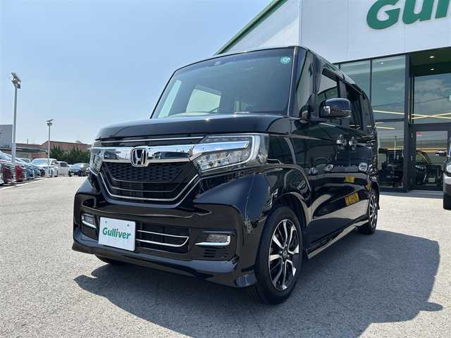 ホンダ Ｎ ＢＯＸ カスタム G L ホンダセンシング 愛媛県 2019(平31)年 8万km クリスタルブラックパール 禁煙車/登録時走行距離:79467km/社外メモリナビ/AM/FM/CD/DVD/フルセグTV/SD/Bluetooth/バックカメラ/前後ドライブレコーダー/ビルトインETC/衝突軽減システム/横滑り防止装置/レーダークルーズコントロール/LEDヘッドライト/オートライト/片側パワースライドドア/エンジンスタートボタン/スマートキー/純正アルミホイール/コーナーセンサー