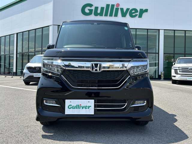 ホンダ Ｎ ＢＯＸ カスタム G L ホンダセンシング 愛媛県 2019(平31)年 8万km クリスタルブラックパール 禁煙車/登録時走行距離:79467km/社外メモリナビ/AM/FM/CD/DVD/フルセグTV/SD/Bluetooth/バックカメラ/前後ドライブレコーダー/ビルトインETC/衝突軽減システム/横滑り防止装置/レーダークルーズコントロール/LEDヘッドライト/オートライト/片側パワースライドドア/エンジンスタートボタン/スマートキー/純正アルミホイール/コーナーセンサー