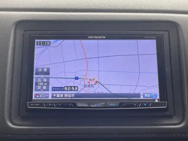 ホンダ ヴェゼル ハイブリッド Z 群馬県 2014(平26)年 4.8万km ホワイトオーキッドパール 社外ナビ　フルセグＴＶ　バックカメラ　クルーズコントロール　シートヒーター　オートライト　ＬＥＤヘッドライト　ハーフレザーシート　革巻きステアリング　純正アルミホイール　ＥＴＣ　スマートキー　禁煙車