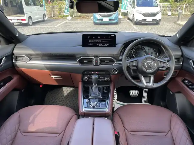 マツダ ＣＸ－８ XD エクスクルーシブモード 埼玉県 2021(令3)年 3.9万km プラチナクォーツメタリック サンルーフ/茶革シート/シートヒーター＆エアシート/パワーシート/BOSEサウンド/純正ナビTV/360度カメラ/前後ドラレコ/パワーバックドア/クリアランスソナー/純正１９インチアルミ/LEDヘッドライト/ヘッドアップディスプレイ/プッシュスタート/スマートキー/レーダークルーズコントロール/保証書付整備手帳/取扱説明書