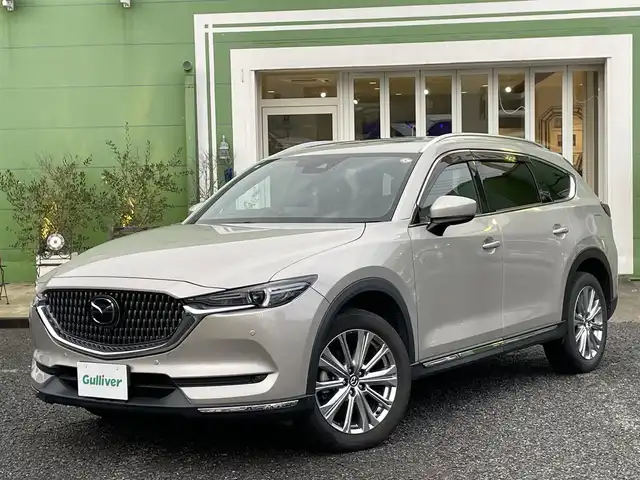 マツダ ＣＸ－８ XD エクスクルーシブモード 埼玉県 2021(令3)年 3.9万km プラチナクォーツメタリック サンルーフ/茶革シート/シートヒーター＆エアシート/パワーシート/BOSEサウンド/純正ナビTV/360度カメラ/前後ドラレコ/パワーバックドア/クリアランスソナー/純正１９インチアルミ/LEDヘッドライト/ヘッドアップディスプレイ/プッシュスタート/スマートキー/レーダークルーズコントロール/保証書付整備手帳/取扱説明書