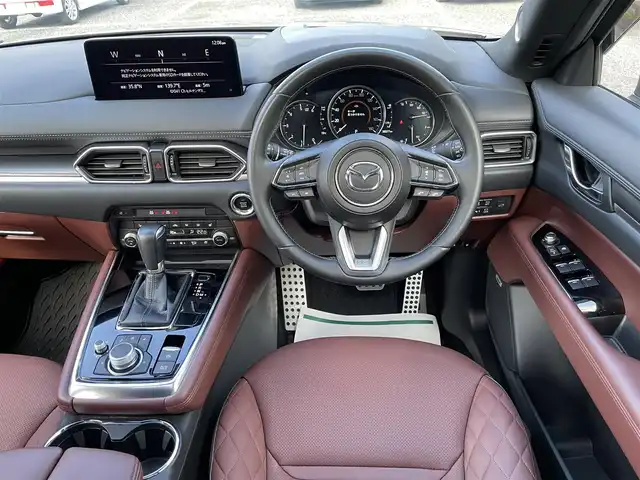 マツダ ＣＸ－８ XD エクスクルーシブモード 埼玉県 2021(令3)年 3.9万km プラチナクォーツメタリック サンルーフ/茶革シート/シートヒーター＆エアシート/パワーシート/BOSEサウンド/純正ナビTV/360度カメラ/前後ドラレコ/パワーバックドア/クリアランスソナー/純正１９インチアルミ/LEDヘッドライト/ヘッドアップディスプレイ/プッシュスタート/スマートキー/レーダークルーズコントロール/保証書付整備手帳/取扱説明書