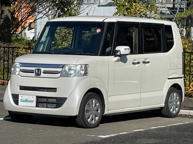 ホンダ Ｎ ＢＯＸ G Lパッケージ 宮城県 2016(平28)年 13.4万km プレミアムホワイトパールⅡ シティブレーキアクティブシステム/誤発進抑制機能/横滑り防止装置/衝突被害軽減システム/純正ナビ/・フルセグTV/・Bluetooth/・CD/USB/・ビルドインETC/・バックカメラ/アイドリングストップ/プッシュスタート/・スマートキー/純正フロアマット/社外スタッドレスタイヤ（VRX2）