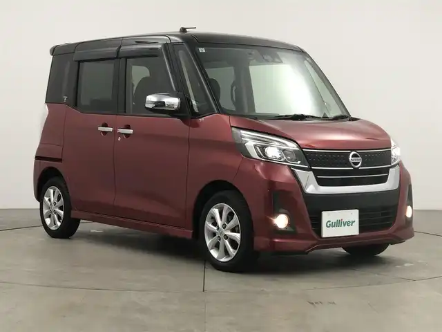 日産 デイズ ルークス ハイウェイスター Xターボ 愛知県 2017(平29)年 1.9万km スパークリングレッド/ブラック 純正ナビ/Bluetooth/フルセグ/片側パワースライドドア/後席サーキュレーター/バックカメラ/ステアリングリモコン/ドライブレコーダー/ETC/純正フロアマット/純正アルミホイール/自動防眩ミラー