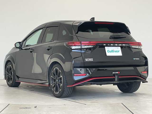 日産 オーラ ニスモ 愛知県 2022(令4)年 3.1万km スーパーブラック ニスモエアロ/純正9型ナビ/ＲＥＣＡＲＯシート/バッグカメラ/コーナーセンサー/純正アルミホイール/ブラインドスポットモニター/LEDヘッドライト/インテリジェントミラー/オートマチックハイビーム/ドライブレコーダー/ETC/衝突軽減システム/フルセグ/CD DVD/Bluetooth/ステアリングスイッチ/スマートキー/プッシュスタート