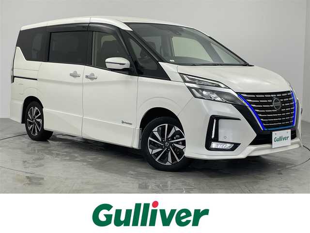 日産 セレナ e－パワー ハイウェイスター V 愛知県 2020(令2)年 7.5万km ブリリアントホワイトパール 純正ナビ（HDMI/TV/DISC）/フリップダウンモニター/両側パワースライドドア/純正前後ドラレコ/ETC/全方位カメラ/プロパイロット/追従クルーズコントロール/シートヒーター/ステアリングヒーター/クリアランスソナー/レーンキープアシスト/ブラインドスポットモニター