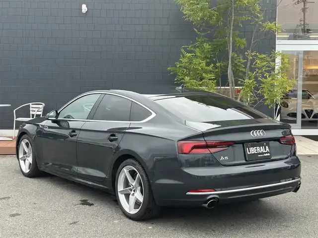 アウディ Ａ５ SB 40TFSIスポーツ 滋賀県 2019(令1)年 5万km マンハッタングレーメタリック アシスタンスP/ラグジュアリーP/マトリクスLEDヘッドライト/レザーシート/シートヒーター/360°カメラ/純正ナビ/TV/CD/DVD/BT/USB/AUX/ACC/LKA/BSM/ドラレコ/純正18インチAW