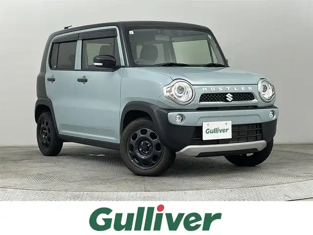 スズキ ハスラー タフワイルド 道央・札幌 2019(令1)年 6.3万km オフブルーメタリック/ブラック 2トーン ・４WD/・社外ナビ/　CD/DVD/SD/BT/フルセグ/・バックカメラ/・衝突軽減ブレーキ/・レーンキープアシスト/・ダウンヒルアシストコントロール/・グリップコントロール/・ハーフレザーシート/・前席シートヒーター/・LEDヘッドライト/・フォグライト/・オートライト/・プッシュスタート/・スマートキー/・純正フロアマット/・ドアバイザー