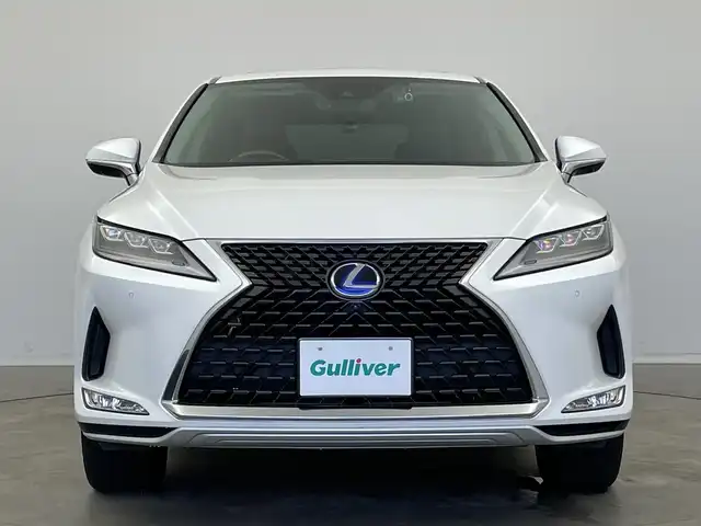 レクサス ＲＸ 450h バージョンL 新潟県 2020(令2)年 3.7万km ソニッククォーツ 純正ナビ/（Bluetooth/フルセグテレビ/CD）/アラウンドビューモニター/赤茶革シート/前席パワーシート/前席シートヒーター・エアシート/後席シートヒーター/ステアリングヒーター/電動格納セカンドシート/ヘッドアップディスプレイ/パワーバックドア/前後ドライブレコーダー/サンルーフ/三眼LEDライト/オートライト/オートハイビーム/レーダークルーズコントロール/レーンキープアシスト/コーナーセンサー/スマートキー/スペアキー/カードキー/パドルシフト