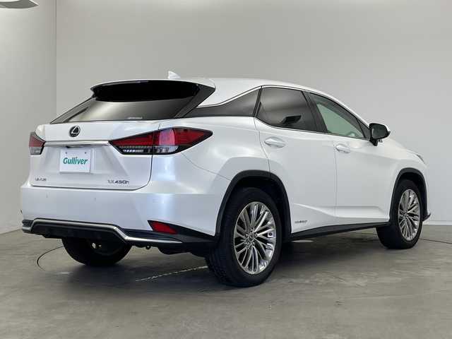 レクサス ＲＸ 450h バージョンL 新潟県 2020(令2)年 3.7万km ソニッククォーツ 純正ナビ/（Bluetooth/フルセグテレビ/CD）/アラウンドビューモニター/赤茶革シート/前席パワーシート/前席シートヒーター・エアシート/後席シートヒーター/ステアリングヒーター/電動格納セカンドシート/ヘッドアップディスプレイ/パワーバックドア/前後ドライブレコーダー/サンルーフ/三眼LEDライト/オートライト/オートハイビーム/レーダークルーズコントロール/レーンキープアシスト/コーナーセンサー/スマートキー/スペアキー/カードキー/パドルシフト