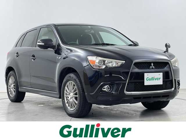 三菱 ＲＶＲ G 道央・札幌 2012(平24)年 5.8万km アメジストブラック ・4WD/・社外メモリナビ/・CD/SD/ワンセグTV/・バックカメラ/・スマートキー/スペアキー1本/・オートライト/HIDライト/・パドルシフト/・横滑り防止装置/・盗難防止装置/・MTモード付AT/・純正アルミホイール付き夏タイヤ積載/・エンジンスタートボタン/・取扱説明書/・記録簿