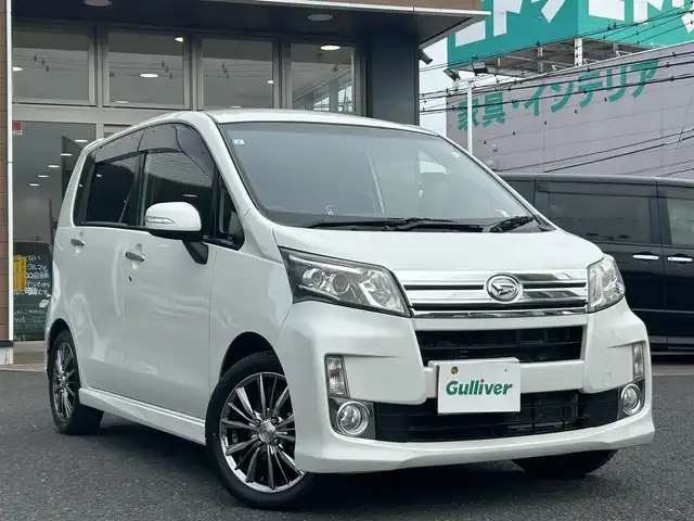 ダイハツ ムーヴ カスタム X SA 埼玉県 2013(平25)年 2.8万km パール ワンオーナー/純正ナビ/ワンセグＴＶ/バックカメラ/Bluetooth/ＣＤプレーヤー/横滑り防止装置/衝突被害軽減システム/スマートキー/スペアキー/エンジンスタートボタン/純正フロアマット/ミュージックプレーヤー接続