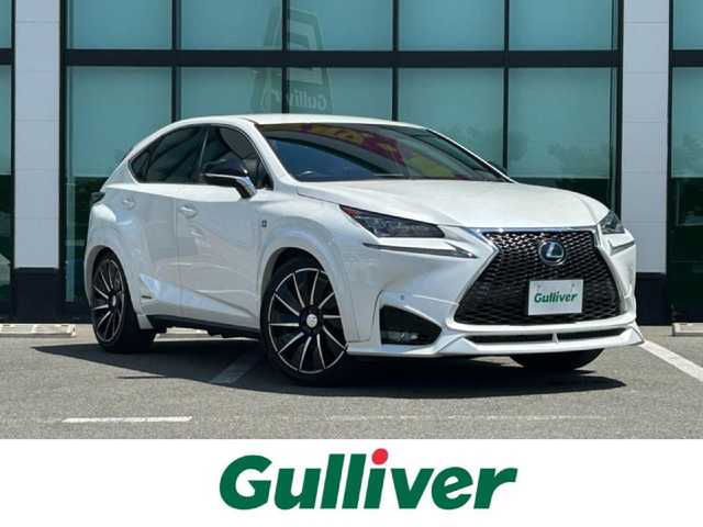 レクサス ＮＸ 300h Fスポーツ 和歌山県 2015(平27)年 9.8万km ソニッククォーツ 純正ナビ/フルセグTV/バックカメラ/（BT/USB）/WALDエアロパーツ/WALD２０インチアルミホイール/三眼LEDヘッドライト/プリクラッシュセーフティー/レーダークルーズコントロール/クリアランスソナー/車両接近通報装置/パワーシート/シートヒーター/シートエアベンチレーション/ステアリングヒーター/パワーバックドア/社外ドライブレコーダー/ビルトインETC/フォグランプ/オートライト/オートマチックハイビーム