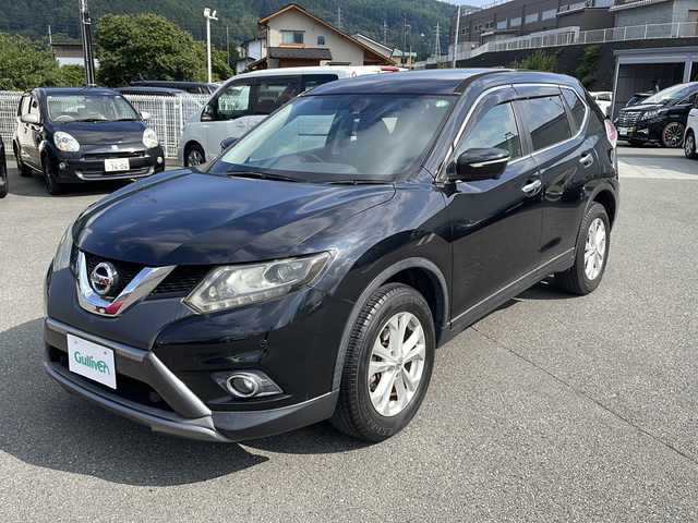 日産 エクストレイル 20X エマージェンシーブレーキ 山梨県 2016(平28)年 1.7万km ダイヤモンドブラック ４WD/純正ＳＤナビ　/全周囲カメラ　/フルセグＴＶ　/純正ビルトインＥＴＣ　/ＣＤ／ＵＳＢ／Ｂｌｕｅｔｏｏｔｈ　/運転席／助手席シートヒーター　/純正１７インチＡＷ　/ＡＢＳ　/横滑り防止装置　/レーンキープアシスト