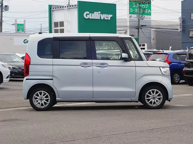 ホンダ Ｎ ＢＯＸ G ホンダセンシング 山形県 2020(令2)年 6.6万km モーニングミストブルーM 4WD/ワンオーナー/SDナビ/　　【CD DVD BT ワンセグ】/バックカメラ/両側スライドドア/レーダークルーズコントロール/LEDオートヘッドライト/シートヒーター/14インチアルミホイール/ドライブレコーダー/ステアリングスイッチ/電動格納ウィンカーミラー/フロアマット/ドアバイザ―/スマートキー×2/ETC
