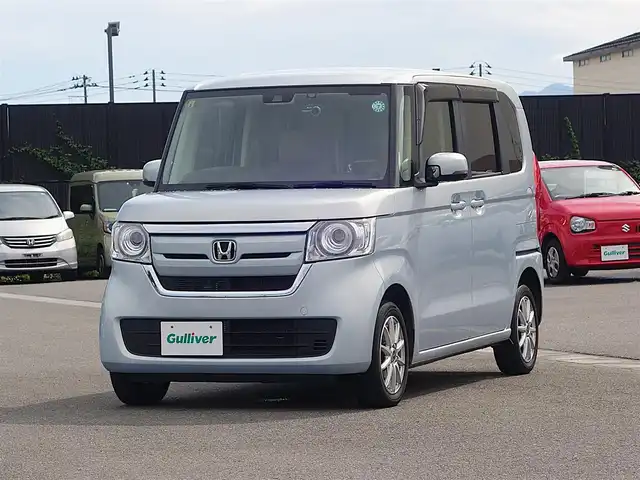 ホンダ Ｎ ＢＯＸ G ホンダセンシング 山形県 2020(令2)年 6.6万km モーニングミストブルーM 4WD/ワンオーナー/SDナビ/　　【CD DVD BT ワンセグ】/バックカメラ/両側スライドドア/レーダークルーズコントロール/LEDオートヘッドライト/シートヒーター/14インチアルミホイール/ドライブレコーダー/ステアリングスイッチ/電動格納ウィンカーミラー/フロアマット/ドアバイザ―/スマートキー×2/ETC