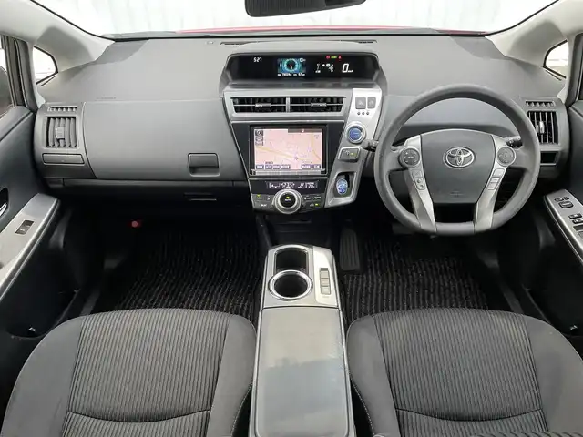トヨタ プリウス α S チューンブラック 福岡県 2016(平28)年 7.8万km スーパーレッドⅤ 純正ナビ（ＮＳＺＡ－Ｘ６４Ｔ）/フルセグTV/CD/DVD/BT/SD/AM/FM/バックカメラ/ＬＥＤオートライト/フォグランプ/ステアリングリモコン/ビルトインＥＴＣ/スマートキー/プッシュスタート/電格ミラー/オートエアコン