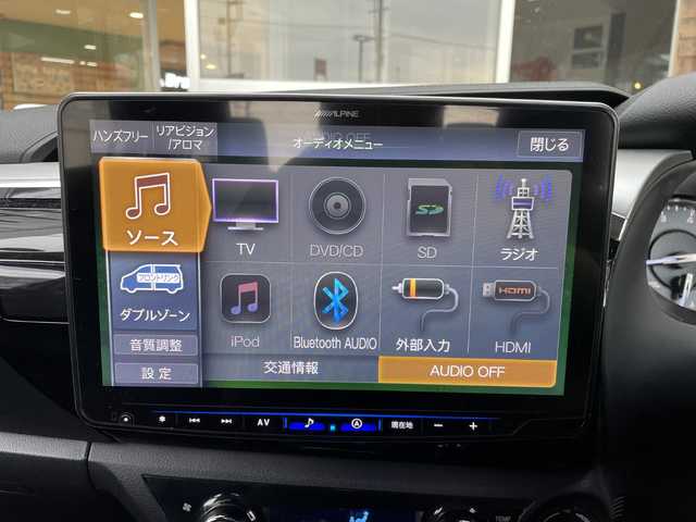 トヨタ ハイラックス Z 福島県 2021(令3)年 3.9万km スーパーホワイトⅡ 衝突被害軽減ブレーキ/レーンキープアシスト/レーダークルーズコントロール/リヤデフロック/LEDヘッドライト/オートライト/純正アルミホイール/純正フロアマット/アルパインナビ（CD・DVD・BT・TV）/バックカメラ/ハードトノカバー