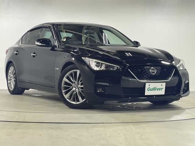 日産 スカイライン ハイブリッド GT タイプP 神奈川県 2020(令2)年 6.7万km スーパーブラック 純正HDDツインディスプレイナビ(8インチワイド＆7インチワイド）/プロパイロット2.0/アラウンドビューモニター/LEDヘッドライト/シートヒーター/ETC2.0/ドライブレコーダー/スマートキー/追従式クルーズコントロール/純正18インチAW/スマートキー/衝突被害軽減システム/車線逸脱警報/レザーシート/横滑り防止装置/ヘッドアップディスプレイ/アイドリングストップ/オートライト/ウィンカーミラー/電動格納ミラー/プッシュスタート/フロアマット/取扱説明書/保証書