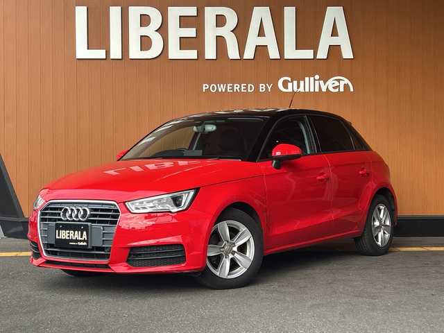 アウディ Ａ１ SB 1．0TFSI 高知県 2017(平29)年 5万km ミサノレッドパールエフェクト 登録時走行距離　50015km/純正ナビ(Audi multimedia)/【CD/DVD/フルセグTV】/ETC/オートライト/純正HIDライト/ヘッドライトレベライザー/スマートキー/プッシュスタート/アイドリングストップ/純正アルミホイール 15インチ/純正フロアマット/スペアキー×1【スマートキー】/新車時整備手帳（保証書）/取扱説明書/記録簿有(R4/2、R6/2)